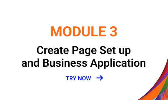 Create Page Set up and Business Application