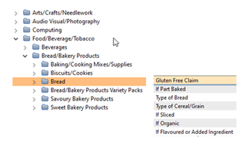 Industry-specific Product Taxonomy Example
